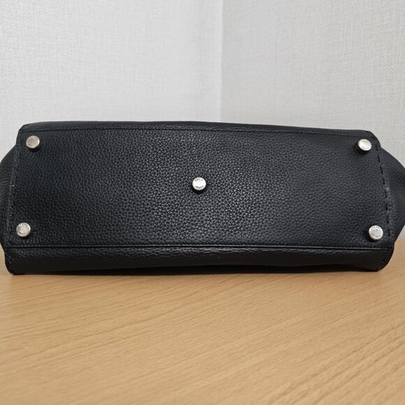 Fendi Black Monster Romano Selleria Leather Peekaboo ISeeU Large Briefcase - Picture 14 of 16